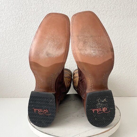 Rod Patrick Mens Cowboy Boots 13.5AAA Perro Loco Brown Western Square Toe - Picture 8 of 11